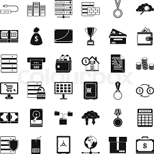 Business card free icons and premium icon packs. Business Card Icons Set Simple Style Stock Vector Colourbox