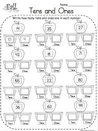 Fall Tens And Ones Math Free Worksheet Madebyteachers First Grade Math Worksheets 1st Grade Math Worksheets Fall Math