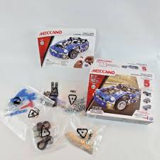 Meccano Maker System Race Cars Course Automobile 5 Models To Build 16208 Meccano Course Automobile Meccano Automobile