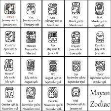 Mayan Zodiac Mayan Astrology Mayan Zodiac Mayan Tattoos