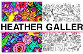 Even though coloring in is a great hobby when you are by yourself, you can also do it with friends as a social activity. Heather Galler Instant Coloring Book Page Diy Art Instant Digital Download Print Of Birds And Flowers Coloring Books Coloring Book Pages Hummingbird Flowers