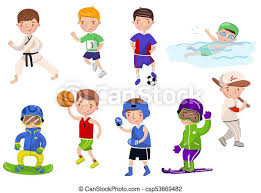 Las noticias del fc barcelona y del deporte hoy en md: Chicos Haciendo Ejercicio Y Jugando Deportes Diferentes Chicos Haciendo Dibujos Animados De Dibujos Animados Chicos Canstock