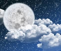 Somehow i managed to photograph this beautiful view. Beautiful Full Moon In Starry Sky Stock Photo Picture And Royalty Free Image Image 4555210