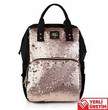 My Collection 6611 Go Pullu Anne Bebek Bakim Sirt Cantasi Bronz 2020 Bebek Anne Sirt Cantasi