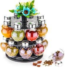 This Spice Container Has More Space To Accommodate More Ingredients Skyfly Masala Box Spice Box Masala R Spice Containers Spice Jar Set Revolving Spice Rack