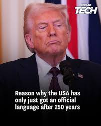 Trump signed an executive order today to declare America's official language