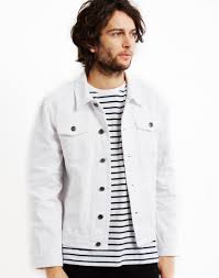 Black And White Jean Jacket Mens The Idle Man Denim Jacket White Denim Jacket Men Denim Jacket Outfit Denim Jacket Men Outfit