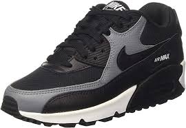 Black And Gray Nike Air Max 90 Amazon Com Nike 325213 037 Women S Air Max 90 Black Black Cool Grey Black Running Shoe 9 B M Us Fas Nike Shoes Women Air Max 90 Women Air Max 90 Black