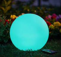 12-inch Dimmable Solar Globe Light, RGB 16 Color Changing ...