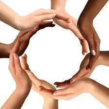 Multicultural Circle Hands Creating Communities Unity Multiracial