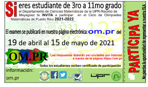 A matemática (dos termos gregos μάθημα, transliterado máthēma, 'ciência', conhecimento' ou 'aprendizagem'; Arranca El Primer Ciclo De Las Olimpiadas Matematicas De Puerto Rico 2021 2022 Universidad De Puerto Rico