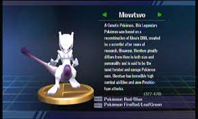 Check your stats and it should display your selected pokémon's picture, but with mew's name and information. Pokemon Stadium Mewtwo Trophy 2 By Mewtwo2000 On Deviantart