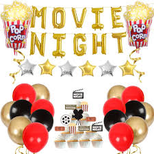 Have a hollywood theme party and feel like a famous movie or television star by taking inspiration from all the hollywood theme party items we carry. Movie Night Themed Party Decorations Hollywood Red Carpet Party Supplies Cupcake Toppers Popcorn Foil Balloons For Oscar Party Event Awards Night Ceremony Walmart Com Walmart Com