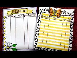 2 Minutes Index Page Decoration Border Designs Project Work Designs Borders For Projects Youtube In 2020 Colorful Borders Design Index Design Book Cover Diy