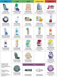 Bts / sign guideline for the treatment of asthma (2019) inhaled corticosteroid dose categorisation chart; Inhaler Picture Chart Crian