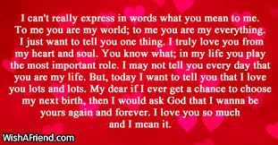 8 words for the wordy. I Can T Really Express In Words Short Love Letters