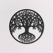 Lokatse home 42.1 outdoor round cast wrought iron patio metal dining table with umbrella hole, steel frame for backyard lawn balcony deck, black 4.5 out of 5 stars 213 $149.99 $ 149. Buy Northshire Metal Wall Decor Tree Of Life Metal Wall Art Black Wall Decor Bathroom Decor Bedroom Decor And Kitchen Wall Decor Wall Decorations For Living Room Online In Indonesia B07tx9zbsb