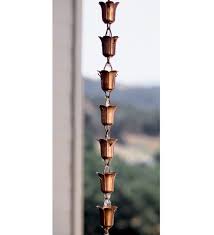 The japanese translation is kusari doi, and for centuries the rain chain links ($32 per linear foot from rain chains in a nutshell), and a copper rain chain installation kit with cross bar debris blocker. Cascading All Copper Tulip Rain Chain Wind And Weather
