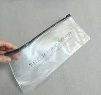 Custom logo Design Plastic Zip Lock Bags for Hair Extensions,Bundle Hair  Clear/frosted Pvc Zipper Bag