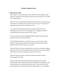 Dengan demikian jelas hukum islam tidak dapat dipisahkan dari. 5 Prinsip Tamadun Islam