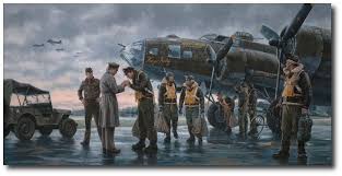 Coming Home England 1943 By Gil Cohen B 17 Decoration Noel Avion