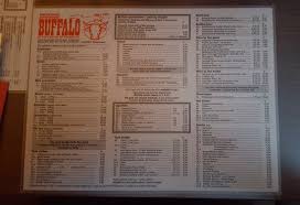 Menu Picture Of Buffalo Steakhaus Frankfurt Tripadvisor