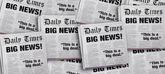 Download a premium soundtrack for your news reporting broadcast. Big News Headlines Newspaper Announcement Background 3d Illustration Stock Photo Picture And Royalty Free Image Image 99664271