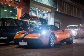 全球唯二橘身風神 pagani huayra 香港夜間出巡 g7 車庫柒號 sports car car bmw