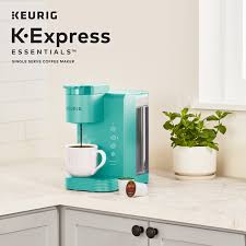 Three settings let you brew 6, 8, or 10 ounces. Keurig K Express Essentials Single Serve K Cup Pod Coffee Maker Tropical Blue Walmart Com Walmart Com