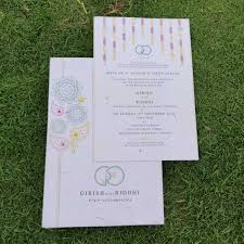 Seed Paper Wedding Invitation Card Temple Flowers