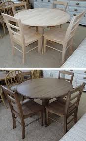 Unfinished Drop Leaf Table And Chairs Stained Refinished Painting Wood Furniture Furniture Refinishing Furniture