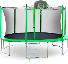 Target.com has been visited by 1m+ users in the past month 14 Ft Round Trampoline With Safety Enclosure Basketball Hoop And Ladder Upgraded With Pvc Pad Ball Stop Net