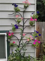 Martha Stewart 71 Metal Tree Wall Decor With Flower Pots Qvc Com Outdoor Decor Backyard Flower Pots Outdoor Garden Wall Decor