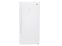 Home garage quick floor standing vertical upright deep freezers. Ge Fuf17smrww 33 17 3 Cu Ft Frost Free Upright Freezer