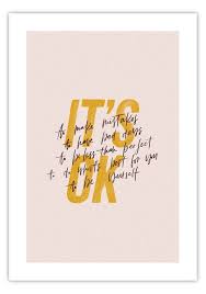 Its Ok Quote A5a4 And A3 Art Print Home Decor Typography Etsy It Will Be Ok Quotes Art Prints Quotes Lettering