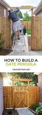 You can even use lattice work on the sides of your pergola to create a diy privacy screen that gives your pergola mock walls. Update Your Fence By Adding A Pergola Over A Gate Gate Pergola Backyard Fences Fence Pergola