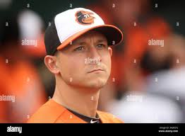 Baltimore Orioles left fielder David Lough before their baseball game  against the Oakland Athletics Tuesday, Aug. 4, 2015, in Oakland, Calif. (AP  Photo/Eric Risberg Stock Photo