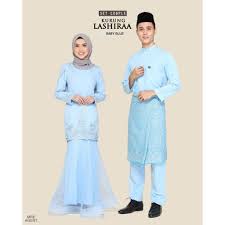 Laura kurung in light grey. Kurung Moden Lashiraa 2 Baju Melayu Baby Blue Shopee Malaysia