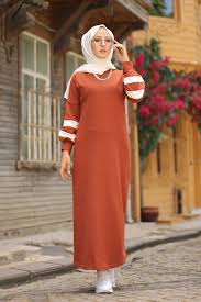 Livraison à 7,00 € +2. Robe Longue Style Sport Pour Femme Voilee Robes Hijab Moderne Pas Cher Couleur Brique Pret A Porter Et Accessoires Sur Orientica Com
