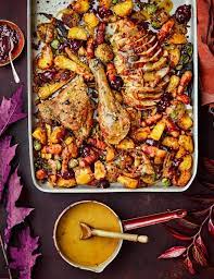 One Tray Christmas Dinner Recipe Christmas Food Dinner Christmas Dinner For A Crowd Healthy Christmas Dinner