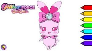 This time we're visiting glitter force! Glitter Force Doki Doki Kippie Coloring Book Page Dokidoki Precure Sharuru Coloring Page Youtube