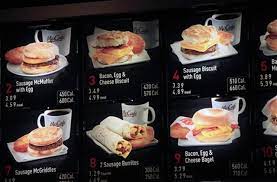 No matter what, mcdonalds breakfast menu prices will make you more than happy you decided to stop by â€ they are that great! Mcdonald S Starts Showing Calorie Counts On Menu Displays Pennlive Com
