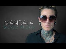 Mandala Wood Plugs with Abalone Shell Inlay (00G