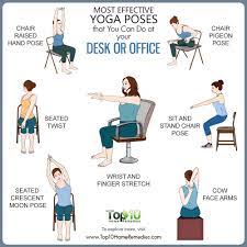 This includes your lower back, neck, hips, and shoulders. 10 Best Yoga Poses You Can Do At Your Desk Emedihealth Chair Pose Yoga Yoga Poses Yoga Postures