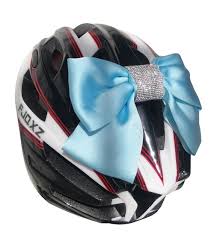 Sky Blue Bow Motorcycle Helmet Decoration Crystal Helmet Bow Etsy Helmet Helmet Accessories Blue Bow