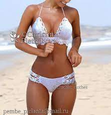 Bikini Crochet Bathing Suit Swimsuit White Swimwear Top And Bottom Bikinis Boho Crochet Swimsuits White Swimwear