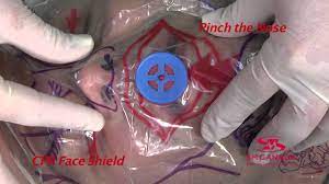 Cpr shield with one way valve, (100/case). Cpr Face Shield Youtube