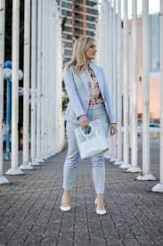 Baby Blue Pant Suit For Spring