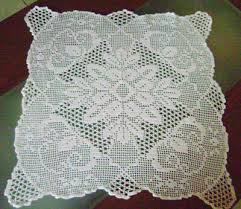 Filet Crochet Pattern Square Doily Tablecloth Chart