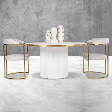 Small red end table side table rustic appeal and vibrant finish is what makes this side table into a fine addition to your home decor. Ubud Marble Top Dining Table Round Modshop